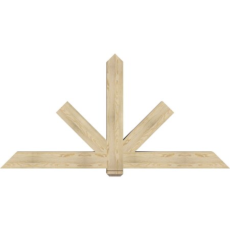 Ekena Millwork Kennewick Rough Sawn Timber Gable Bracket, Douglas Fir, 84"W x 42"H x 6"D x 6"F, 12/12 Pitch GBW084X42X0606KEN00RDF